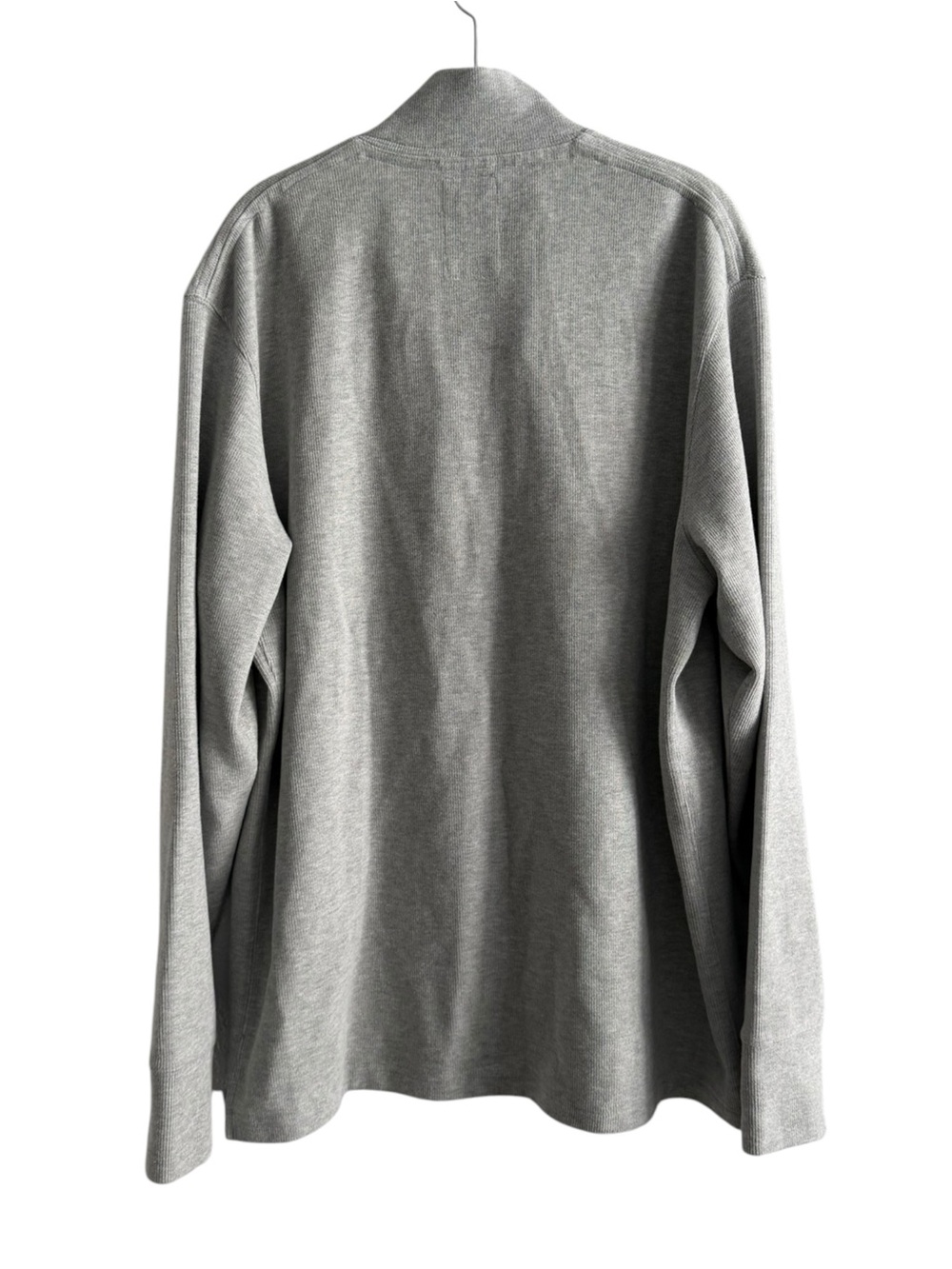Relwen Gray Mock Neck Button Henley Pullover Sweatshirt XL - Picture 3 of 5